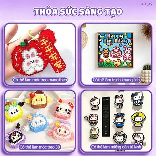 Bộ Xếp Hạt Đồ Chơi Sáng Tạo Hạt Xếp Hình 2.6Mm Quà Tặng Bé Gái Tự Làm Ghép Tranh Đẹp Mắt Cho Bé Yêu Thích