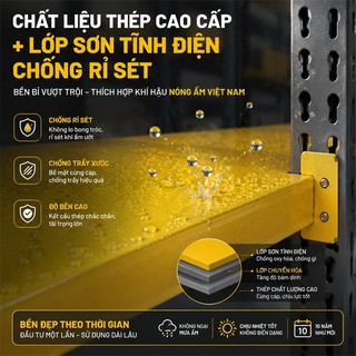 BMZAR Kệ Sắt Đa Năng Chịu Lực Kệ Kim Loại Để Hàng Nhà Kho 3/4/5 Tầng Lắp Ghép Chắc Chắn Chống Gỉ