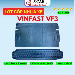LÓT CỐP xe VINFAST VF3 nhựa dẻo siêu đẹp, siêu bền, chống thấm nước, không mùi, vừa khít