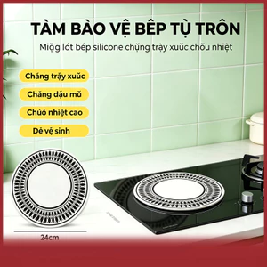 Tấm Lót Bếp Từ Silicon Chịu Nhiệt Cao Cấp Miếng Lót Bảo Vệ Chống Trầy Xước Chống Trơn Trượt Bắt Từ Tốt Dễ Vệ Sinh