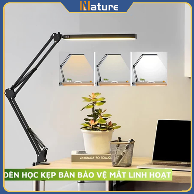 [🚛Free shipping]15W Mới Đèn Led bàn học bảo vệ mắt kẹp bàn gấp gọn,Đèn kẹp bàn điều chỉnh kích thước phổ rộng cao cấp | BigBuy360 - bigbuy360.vn