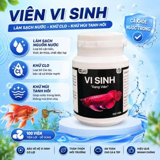 Combo 50 - 100 Viên Vi Sinh Cao Cấp Làm Trong Nước Bể Cá, Khử Clo, Khử Tanh Hôi