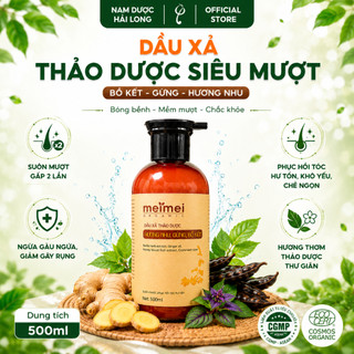 Dầu xả thảo dược Mei Mei siêu mượt: hương nhu, gừng, bồ kết 300ml
