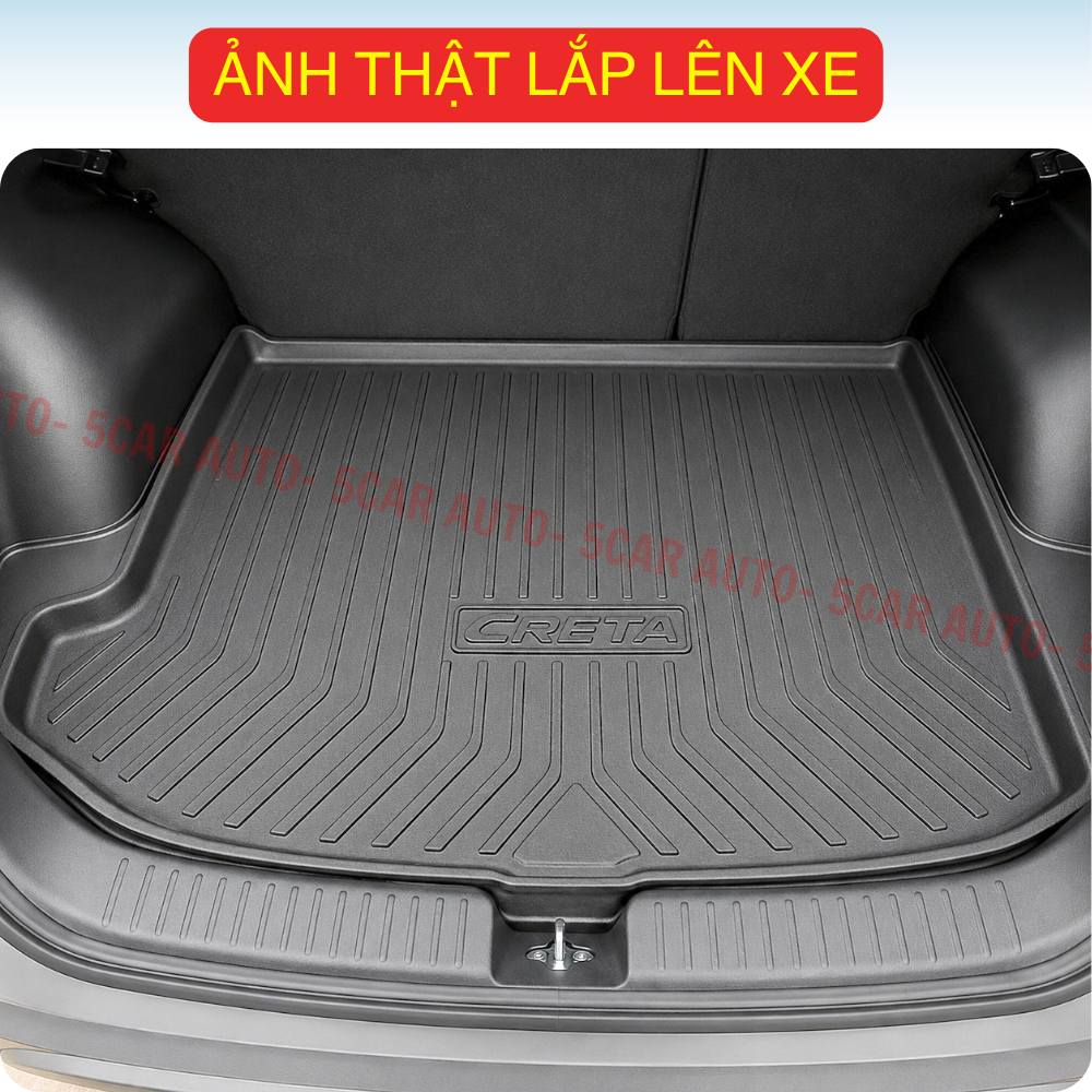 LÓT CỐP xe Hyundai Creta 2022 - Nay, nhựa dẻo siêu đẹp, siêu bền, chống thấm nước, không mùi, vừa khít xe