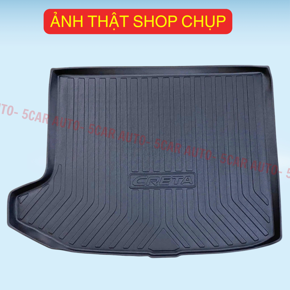 LÓT CỐP xe Hyundai Creta 2022 - Nay, nhựa dẻo siêu đẹp, siêu bền, chống thấm nước, không mùi, vừa khít xe
