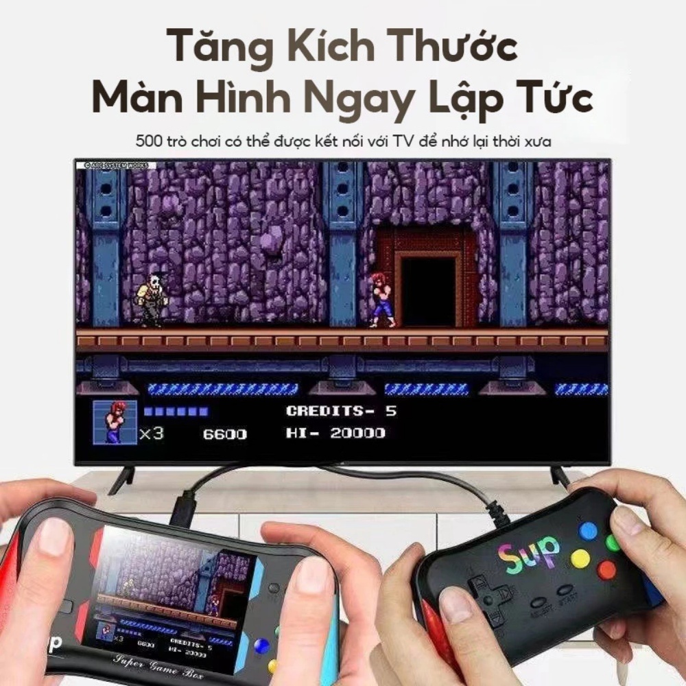 Máy Chơi Game Cầm Tay X7M,500 Game ,Màn Hình HD,Kết Nối TV,Chơi 2 Người,Mới