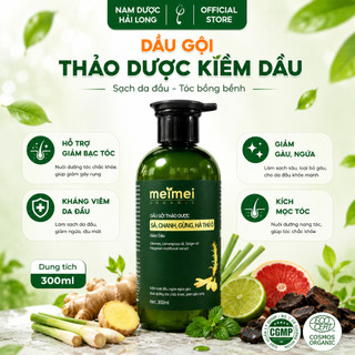 Dầu gội thảo dược Mei Mei kiềm dầu: sả, chanh, gừng, hà thủ ô 300ml