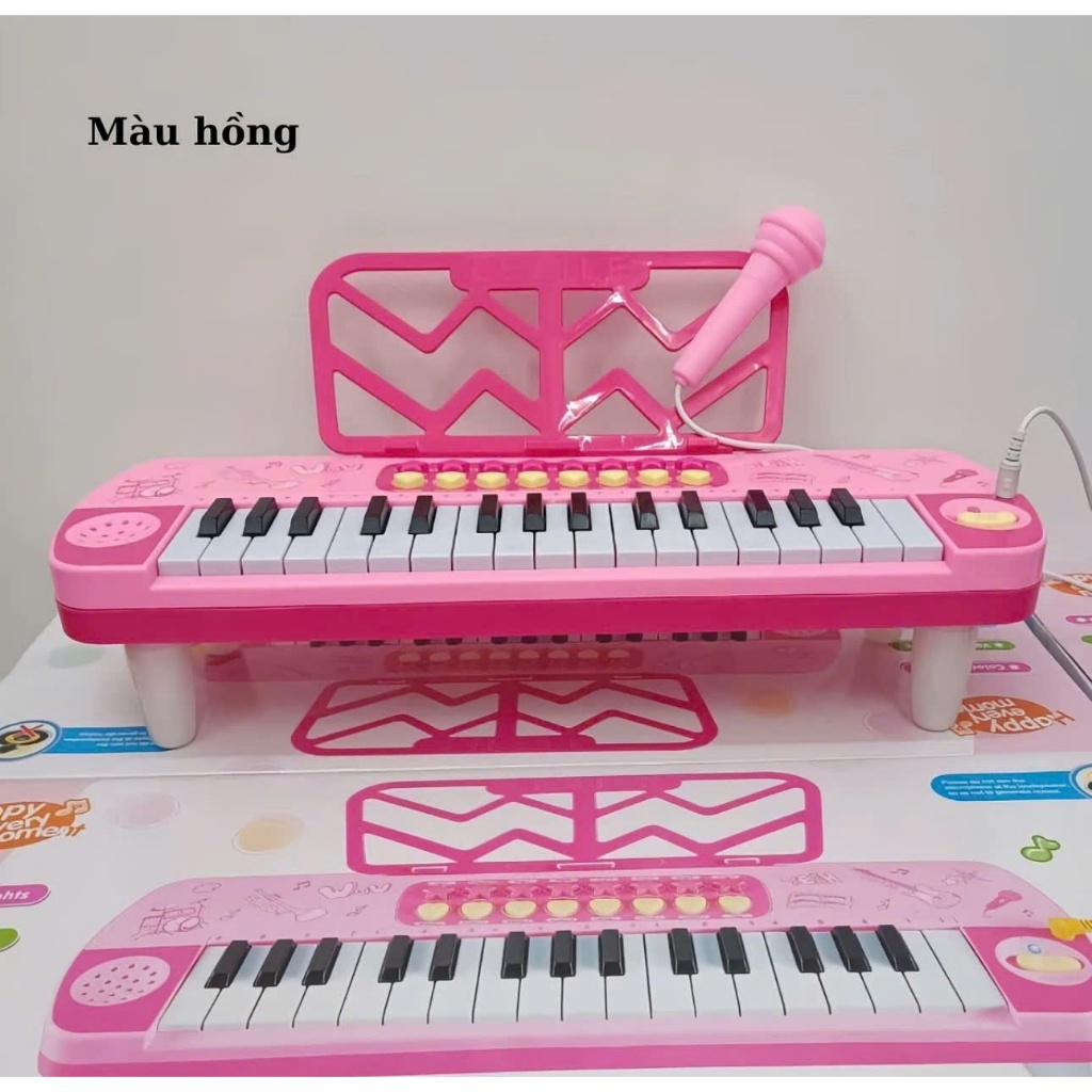[ MonToy ]Đàn Organ Đồ Chơi Cho Bé Kèm Micro Little Musician 32 Phím - Đàn Piano Trẻ Em Phát Nhạc