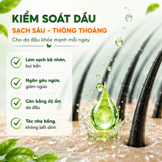 Dầu gội thảo dược Mei Mei kiềm dầu: sả, chanh, gừng, hà thủ ô 300ml