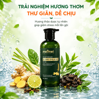 Dầu gội thảo dược Mei Mei kiềm dầu: sả, chanh, gừng, hà thủ ô 300ml