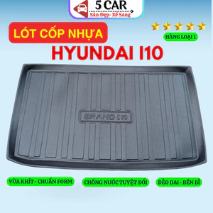 LÓT CỐP xe Hyundai I10 2014 - Nay, nhựa dẻo siêu đẹp, siêu bền, chống thấm nước, không mùi, vừa khít xe