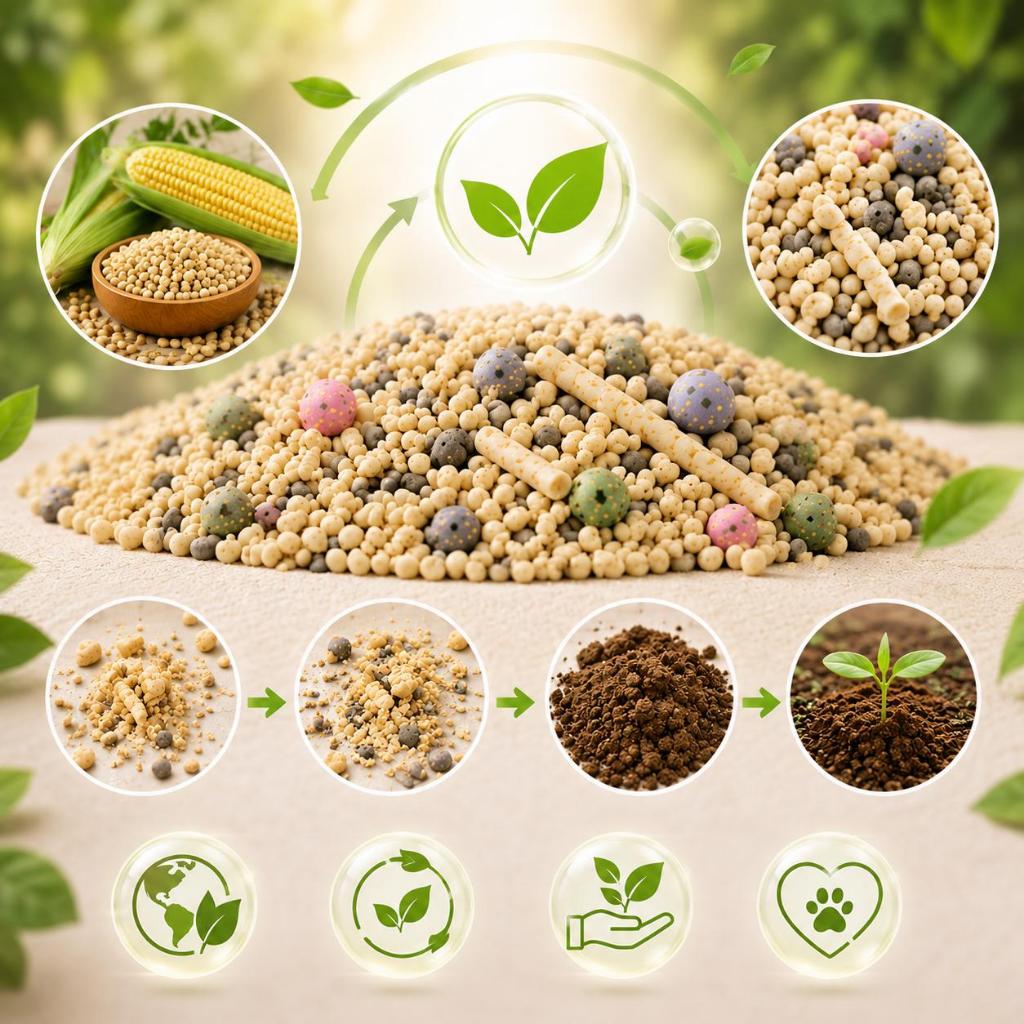 Đậu phụ trộn với cát vệ sinh cho mèo làm từ bentonite 6L Vón Cục Nhanh Không Bụi Khử Mùi Thấm Hút An Toàn