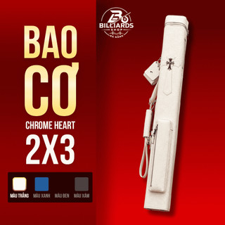 Bao Cơ Bida Chorme Heart 2x3(5 lỗ) – Đựng Gậy Bida 2 Chuôi 3 Ngọn – Đủ Màu Đen / Xám / Xanh / Trắng