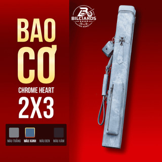 Bao Cơ Bida Chorme Heart 2x3(5 lỗ) – Đựng Gậy Bida 2 Chuôi 3 Ngọn – Đủ Màu Đen / Xám / Xanh / Trắng