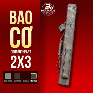 Bao Cơ Bida Chorme Heart 2x3(5 lỗ) – Đựng Gậy Bida 2 Chuôi 3 Ngọn – Đủ Màu Đen / Xám / Xanh / Trắng