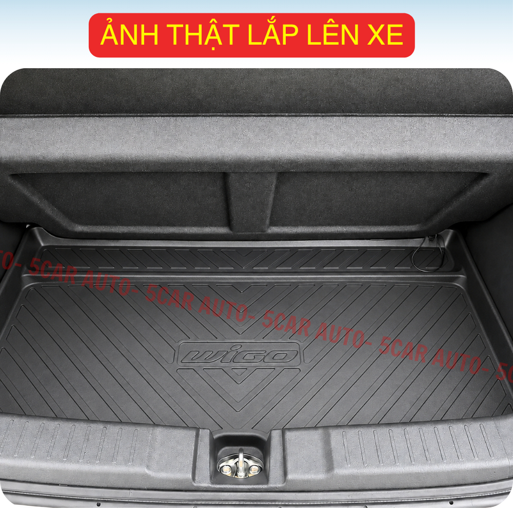 LÓT CỐP xe TOYOTA WIGO 2018 - NAY nhựa dẻo siêu đẹp, siêu bền, chống thấm nước, không mùi, vừa khít