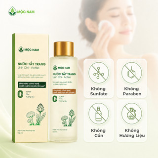 Nước tẩy trang linh chi Actiso Mộc Nam - Double Phase làm sạch sâu, dưỡng da ẩm mịn (150ml)
