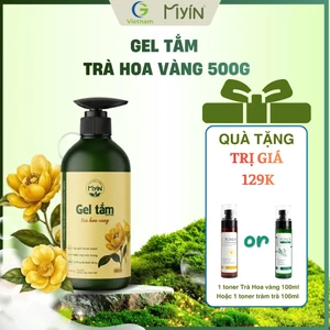 Gel Tắm Trà Hoa Vàng Myin 500g- Ngừa Mụn Lưng& Cơ Thể, Làm sáng da, Làm Sạch Sâu Dịu Nhẹ
