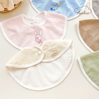 Set 3 yếm chống thấm xô muslin cho bé, nhiều màu xinh xắn Anchee