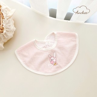 Set 3 yếm chống thấm xô muslin cho bé, nhiều màu xinh xắn Anchee
