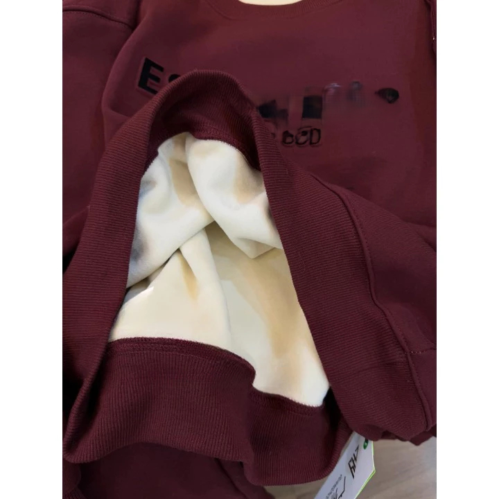 Set đồ nữ, đồ bộ nữ DONNA HCOM3555 thu đông chất nỉ bông áo form rộng cổ tròn mix quần suông bo gấu