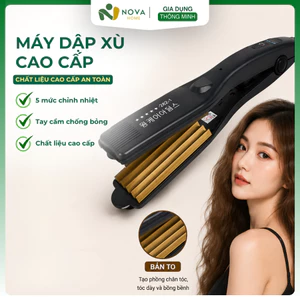 Máy Dập Xù Tóc Bản To Cao Cấp 5 Mức Nhiệt 160–220°C Tạo Phồng Chân Tóc Giữ Nếp Chuẩn Salon