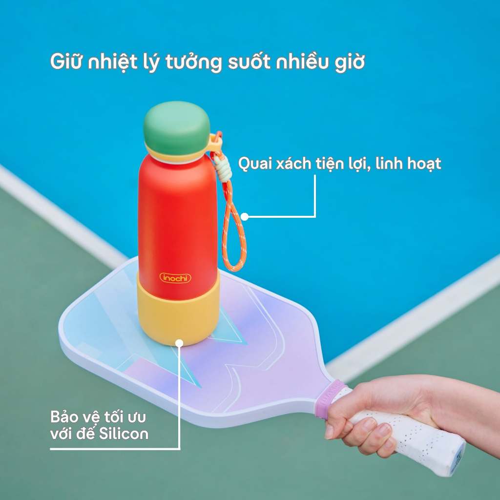 [NEW] Bình Giữ Nhiệt FUJI CAP Inochi 500ml/750ml – Inox 304 cao cấp, chống rỉ, giữ nhiệt tối thiểu 6H, có quai xách