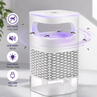[MỞ BÁN] Đèn Bắt Muỗi Loại 1 Có Phễu Kèm Cáp Sạc Đèn Thu Hút C.ôn Tr.ùng Điện USB Chất Liệu ABS