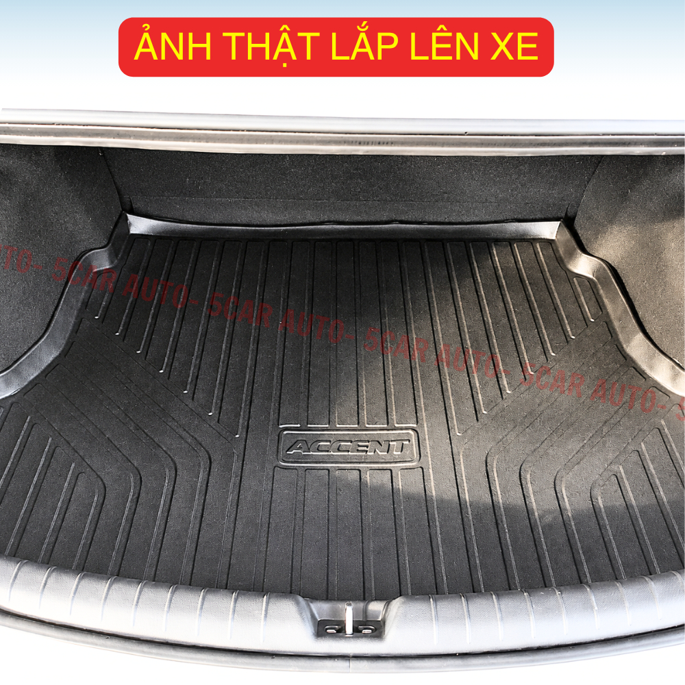 LÓT CỐP xe Hyundai Accent 2018 - Nay, nhựa dẻo siêu đẹp, siêu bền, chống thấm nước, không mùi, vừa khít xe
