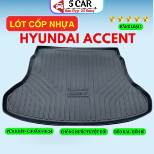 LÓT CỐP xe Hyundai Accent 2018 - Nay, nhựa dẻo siêu đẹp, siêu bền, chống thấm nước, không mùi, vừa khít xe