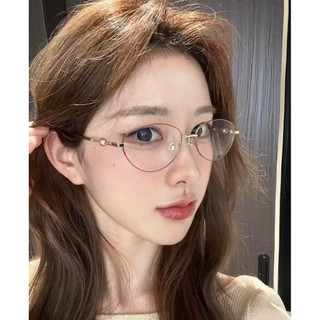 [MUA 1 TẶNG 1 PHỤ KIỆN] Kính gọng cận oval Libra phong cách Hàn Quốc chống ánh sáng xanh