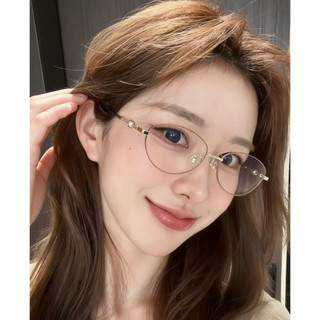 [MUA 1 TẶNG 1 PHỤ KIỆN] Kính gọng cận oval Libra phong cách Hàn Quốc chống ánh sáng xanh