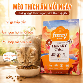 Thức Ăn Hạt Cho Mèo Furry Wonder Urinary Care 1.5kg – 83% Protein Từ Động Vật, Hỗ Trợ Tiết Niệu