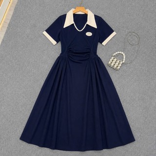 Đầm polo bigsize nữ tay ngắn chất ruby hàn mềm mịn thắt eo dáng xòe tiểu thư trẻ trung xinh xắn G681+G682