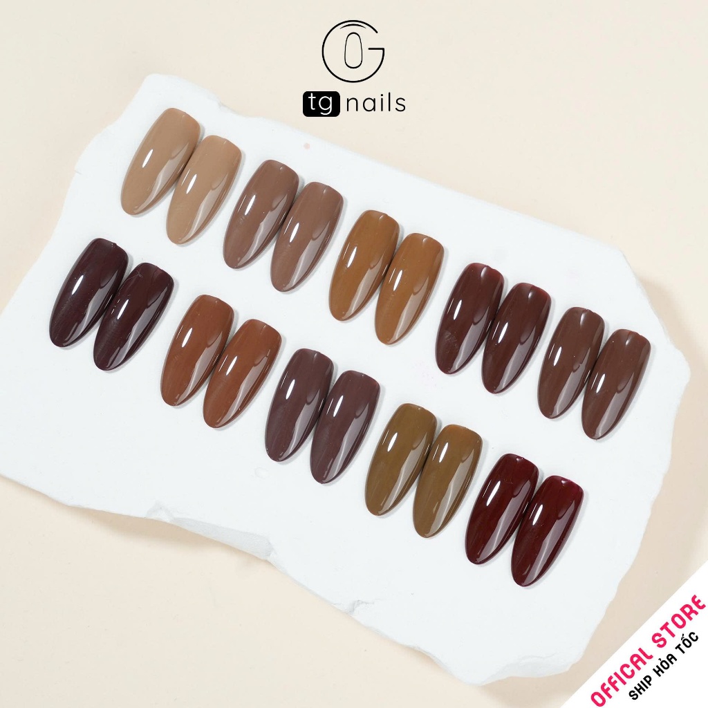 Set sơn gel 10 màu tone Nâu quốc dân thương hiệu TG