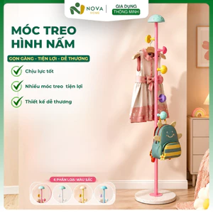 Móc Treo Quần Áo Hình Nấm Dán Tường Đa Năng Treo Khăn Túi Xách Chìa Khóa Trang Trí Nhà Cửa Tiện Lợi
