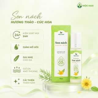 Combo thơm mát 24h Mộc Nam - Bộ đôi xịt khử mùi & son nách ngăn tiết mồ hôi, khử mùi hiệu quả