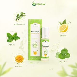 Combo thơm mát 24h Mộc Nam - Bộ đôi xịt khử mùi & son nách ngăn tiết mồ hôi, khử mùi hiệu quả
