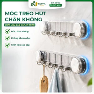 Thanh Móc Treo Đồ Dán Tường Hút Chân Không Không Cần Khoan Đa Năng Bám Chắc Cho Nhà Bếp Phòng Tắm