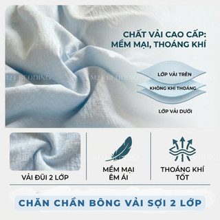 Chăn hè chần bông Đũi Basic M2T BEDDING kích thước 1m9x2m3 - Mềm mại, Mịn màng