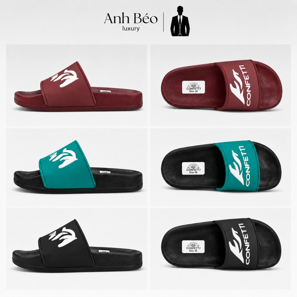 Dép nam quai ngang Cao Su Non Mềm Êm Chân Chống Trượt Dép Nam Thời Trang Cao Cấp Size 36-44