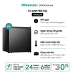 Tủ lạnh Mini Hisense  45 lít HR05DB - Tiết kiệm | Làm lạnh nhanh | Ngăn đông riêng - Hàng Chính Hãng - Bảo Hành 2 Năm — ảnh 2