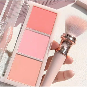 Ba màu phấn má hồng trang điểm siêu nhiên ngọc trai tinh khiết mong muốn lớp makeup lì tự nhiên