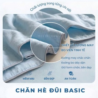 Chăn hè chần bông Đũi Basic M2T BEDDING kích thước 1m9x2m3 - Mềm mại, Mịn màng
