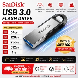 Ổ đĩa flash SanDisk Ultra Flair USB 3.0 64GB/128GB/256GB/512GB/1T tay cái CZ73 Tốc độ 150MB/s