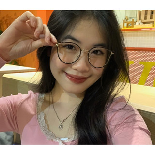 [MUA 1 TẶNG 1 PHỤ KIỆN] Gọng kính cận tròn viền kim loại phong cách dễ thương, dễ đeo chống ánh sáng xanh