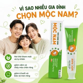[Combo răng sạch cả gia đình] Kem đánh răng người lớn và trẻ em nuốt được thảo dược Mộc Nam