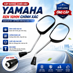 Cặp Gương Chiếu Hậu Yamaha Ren 10mm HD Chính Xác Cao | Gương Xe Máy Chống Rung, Quan Sát Rõ