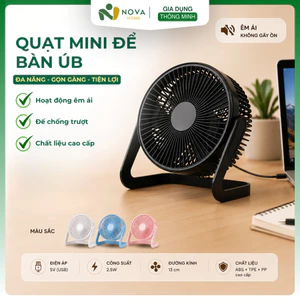 Quạt Mini Để Bàn USB 5V Siêu Êm 5 Cánh Gió Mạnh Nhỏ Gọn Tiện Lợi Cho Văn Phòng Bàn Học Phòng Ngủ