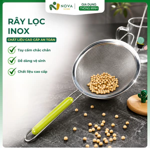Rây Lọc Inox Mịn Cao Cấp Có Tay Cầm Cách Nhiệt, Lọc Thực Phẩm Nhanh Chóng & Tiện Dụng